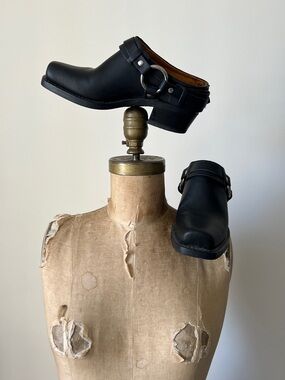 Rare Vintage Frye Harness Mules